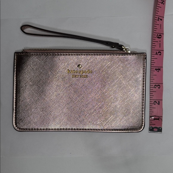 Kate Spade Pink Metallic Wristlet Clutch - Picture 6 of 6